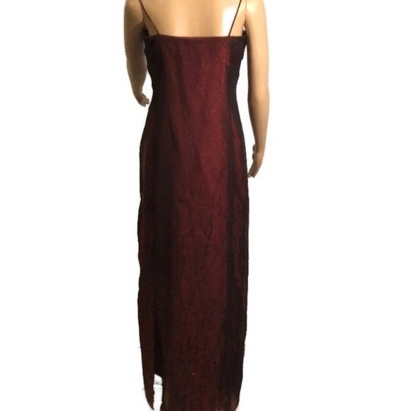 Georgiou Studio Wine Spaghetti Straps Evening Gown - Picture 3 of 9